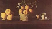 Francisco de Zurbaran Still Life with Lemons,Oranges and Rose (mk08) oil painting reproduction